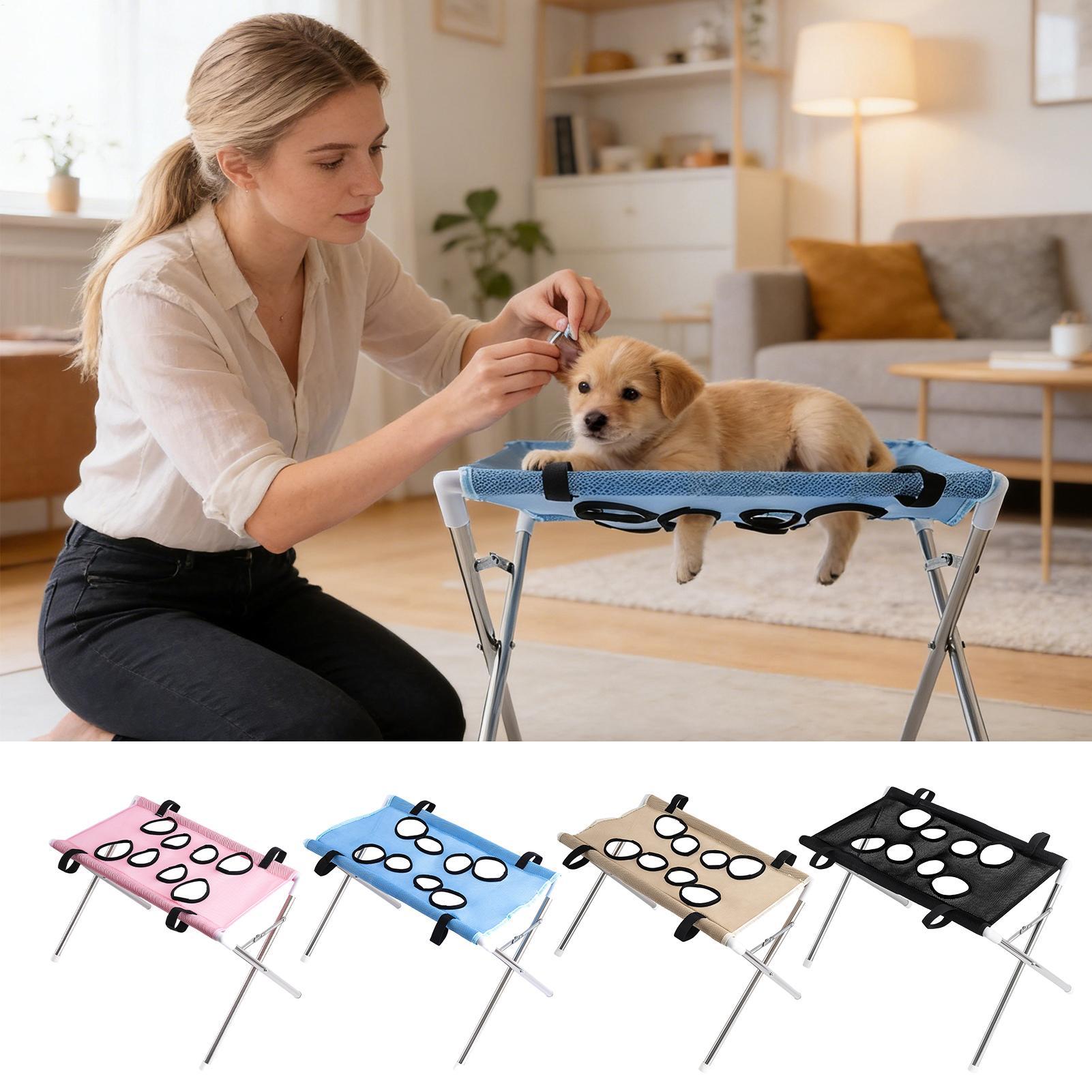 Pet Supplies Nz - Pet Grooming Hammock Stand Foldable Cat