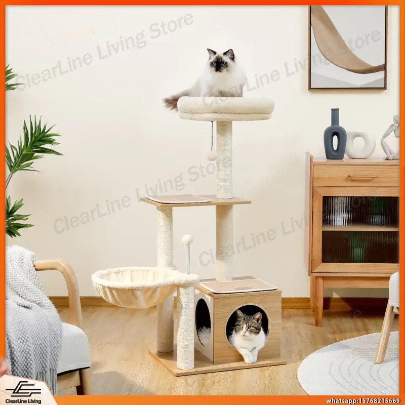 Cat Scratching Post - Modern Cat Tree for Indoor Cats