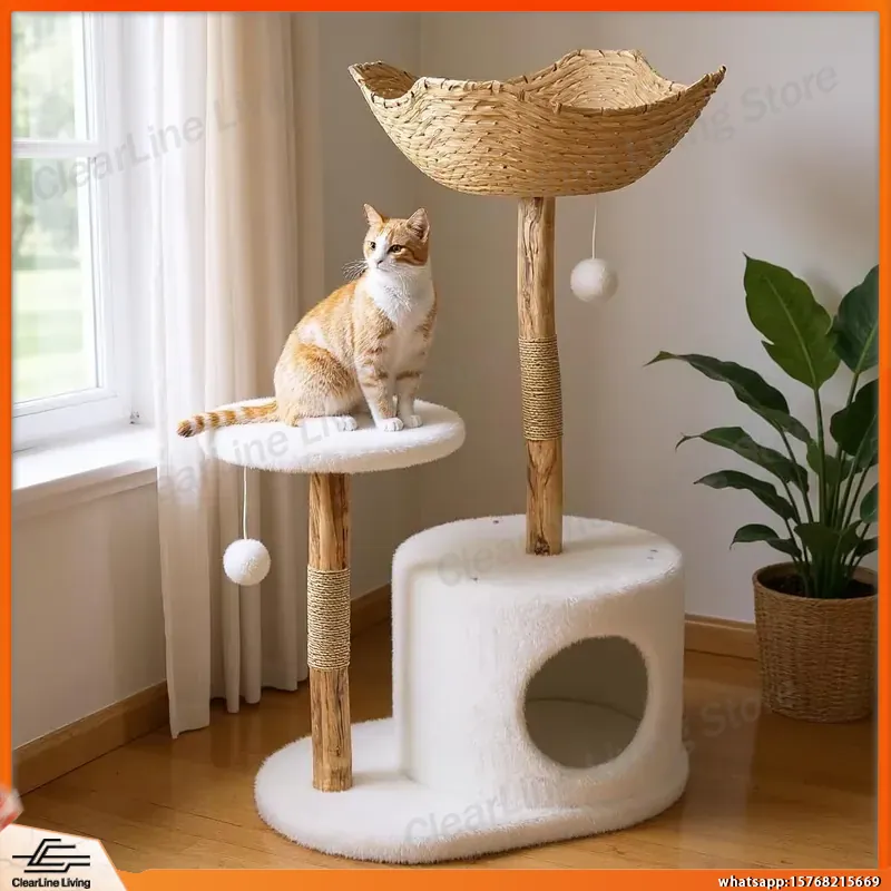 Cat Scratching Post - Multi-Level Cat Tree Tower with Cozy