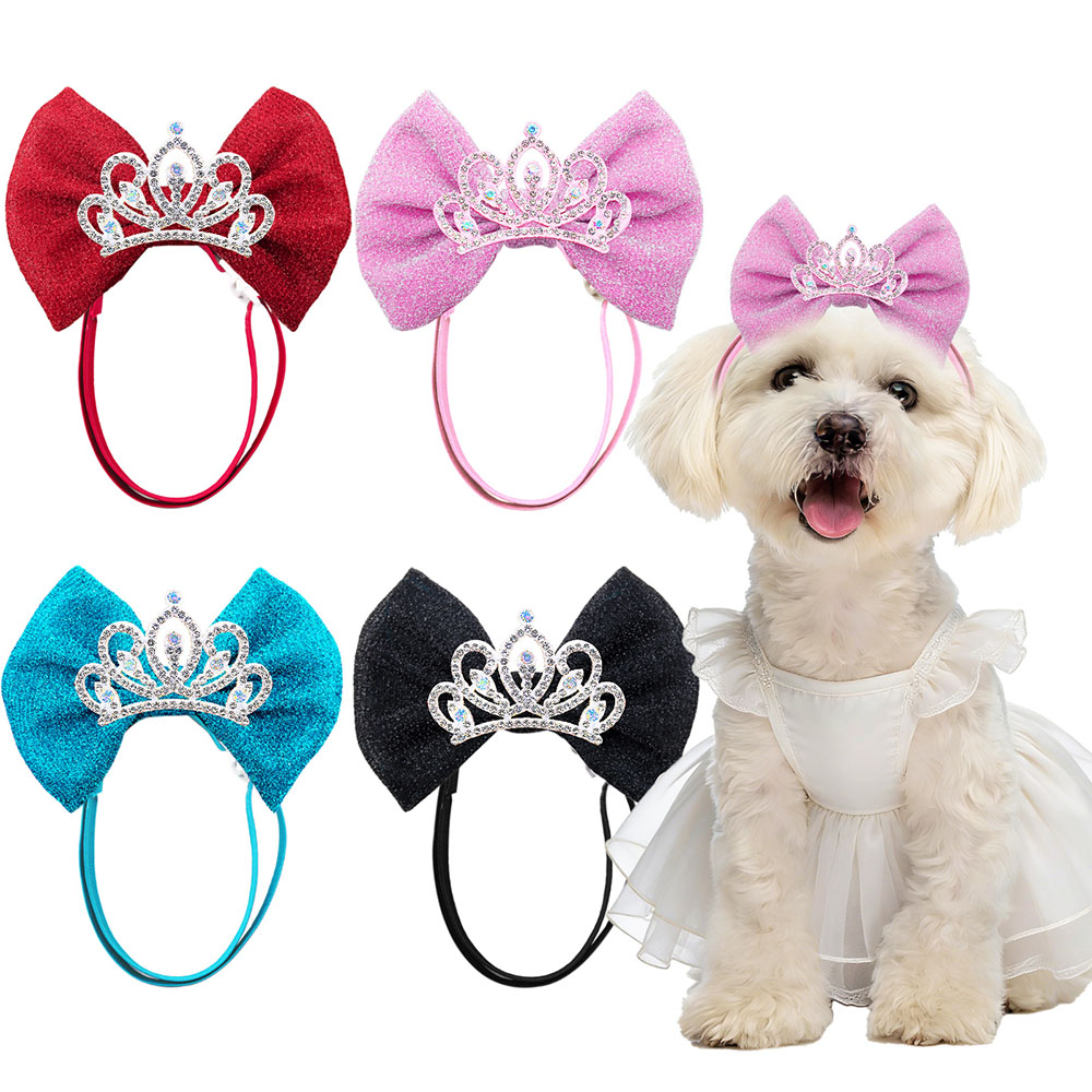 1PC Diamonds Dog Hair Bows Ela - đánh giá và giá Dog Bandana Scarf