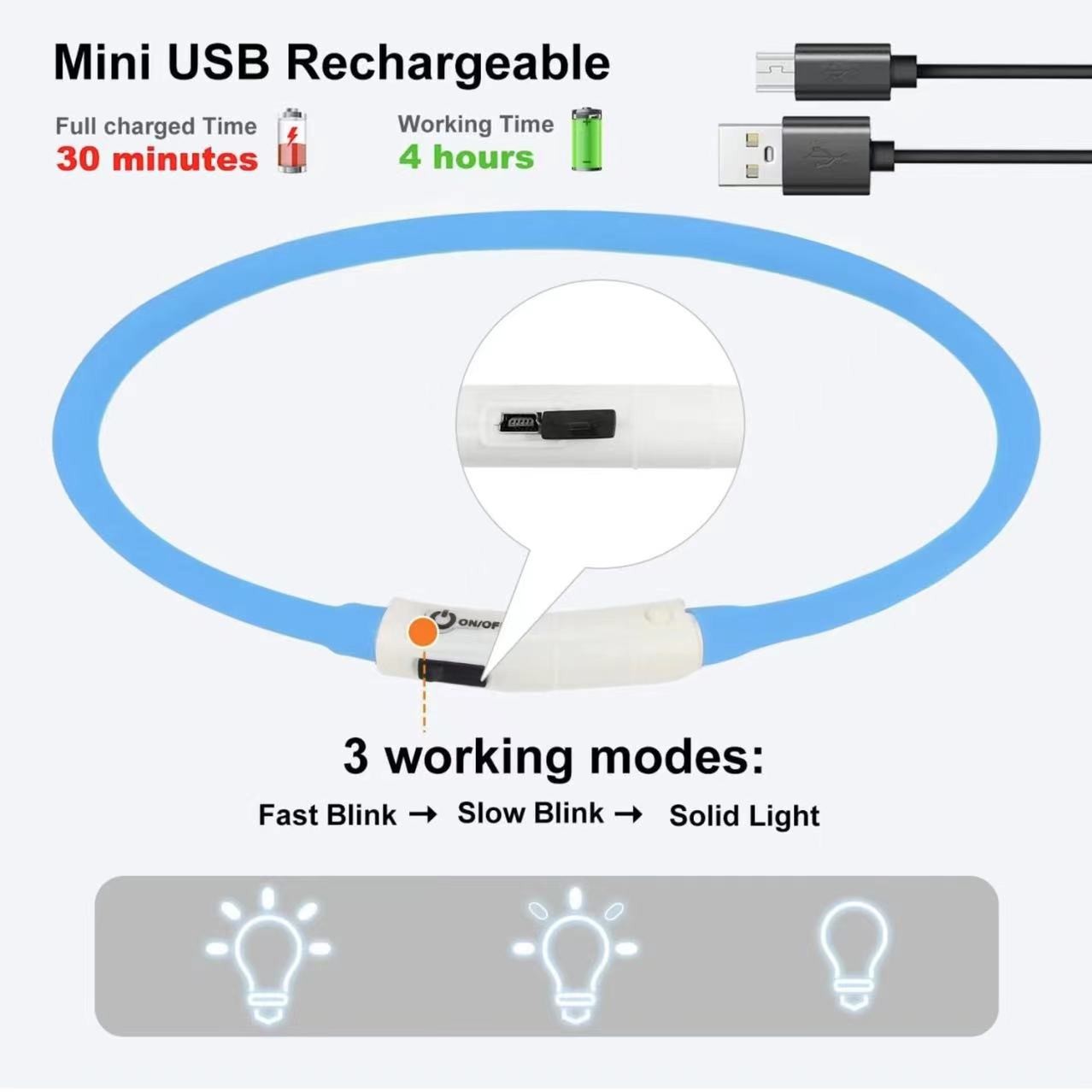 Silicone LED Dog Collar Rechar - đánh giá và giá Dog Muzzle Silicone