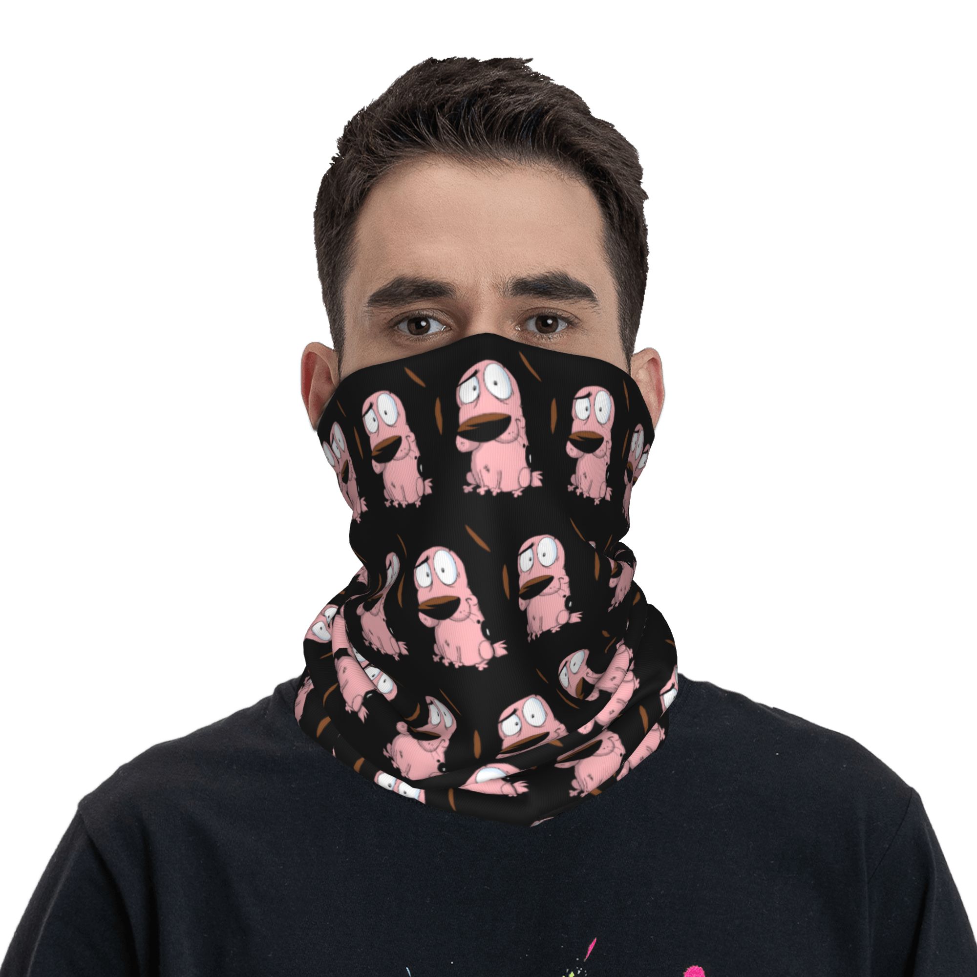 Custom Cartoon Courage Dog Win - đánh giá và giá Dog Bandana Scarf