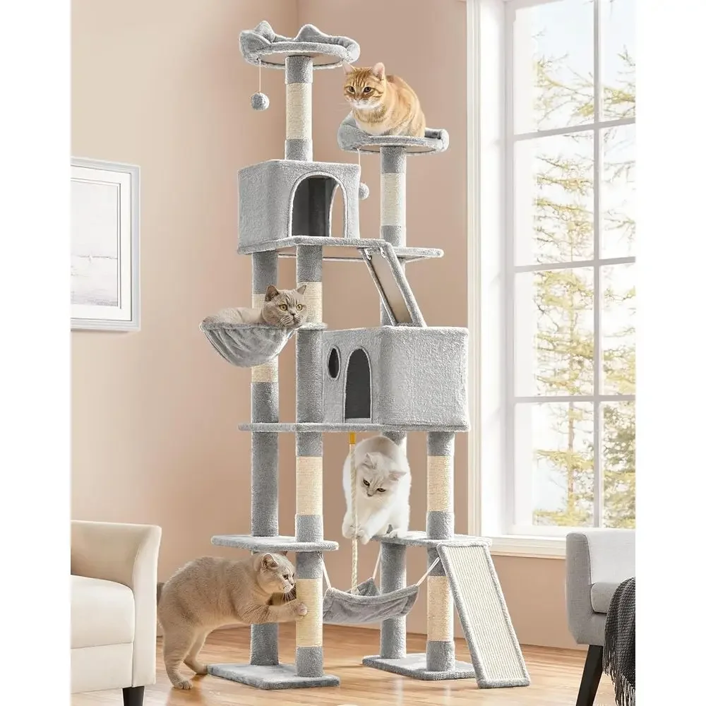82.5 Large Cat Tower with Hamm - đánh giá và giá Cat Scratching Post