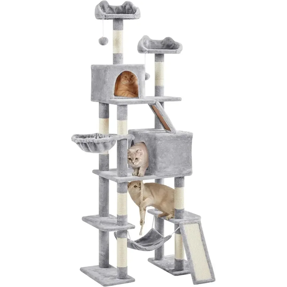 82.5 Large Cat Tower with Hamm - đánh giá và giá Cat Scratching Post