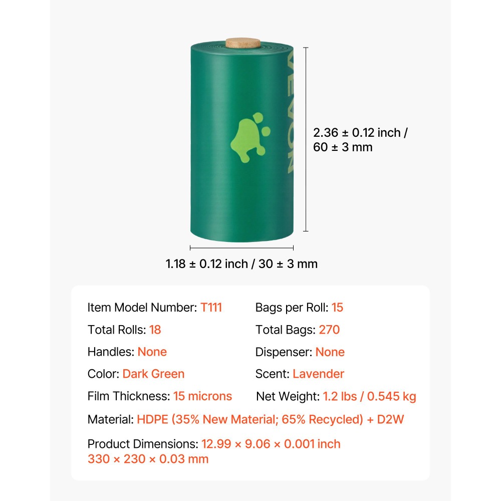 Dog Poop Bags, 270 Counts 13 x - đánh giá và giá Pet X Supplies & Tack