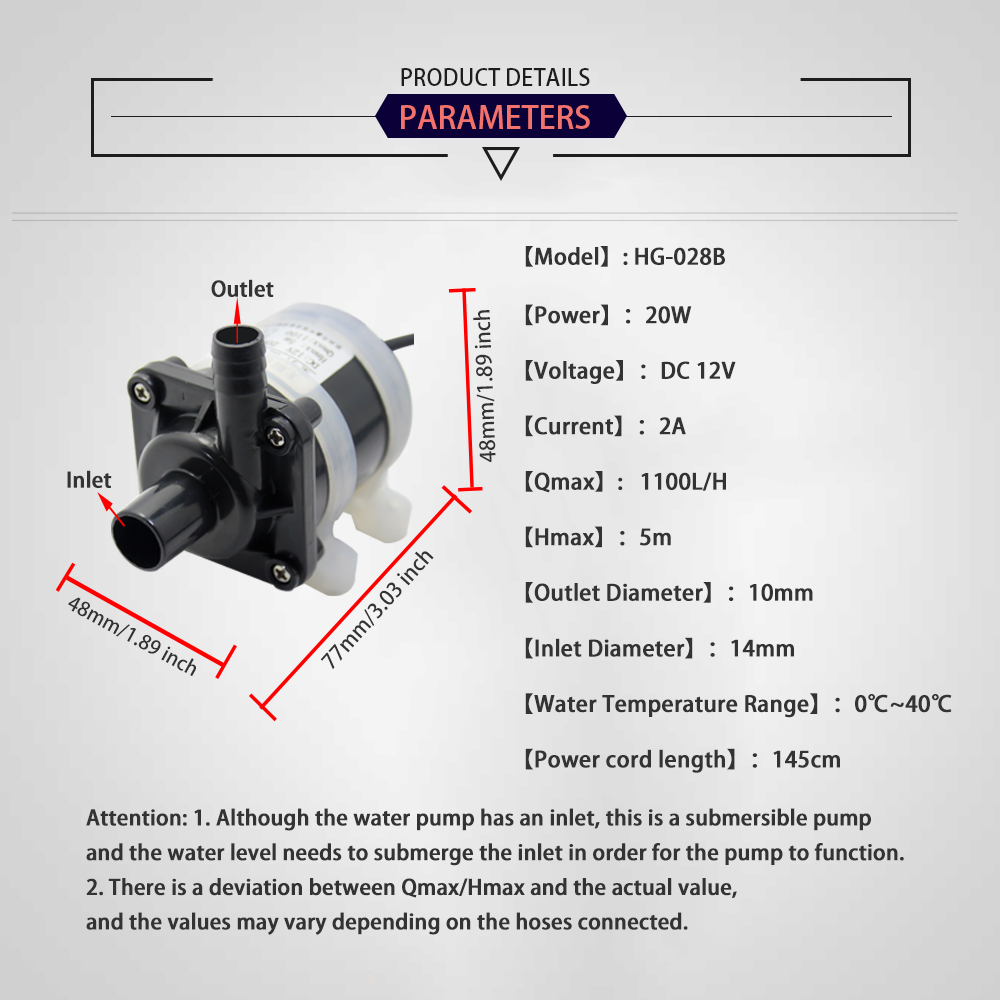 12V DC Brushless Small Submers - đánh giá và giá Aquarium Fish Tank