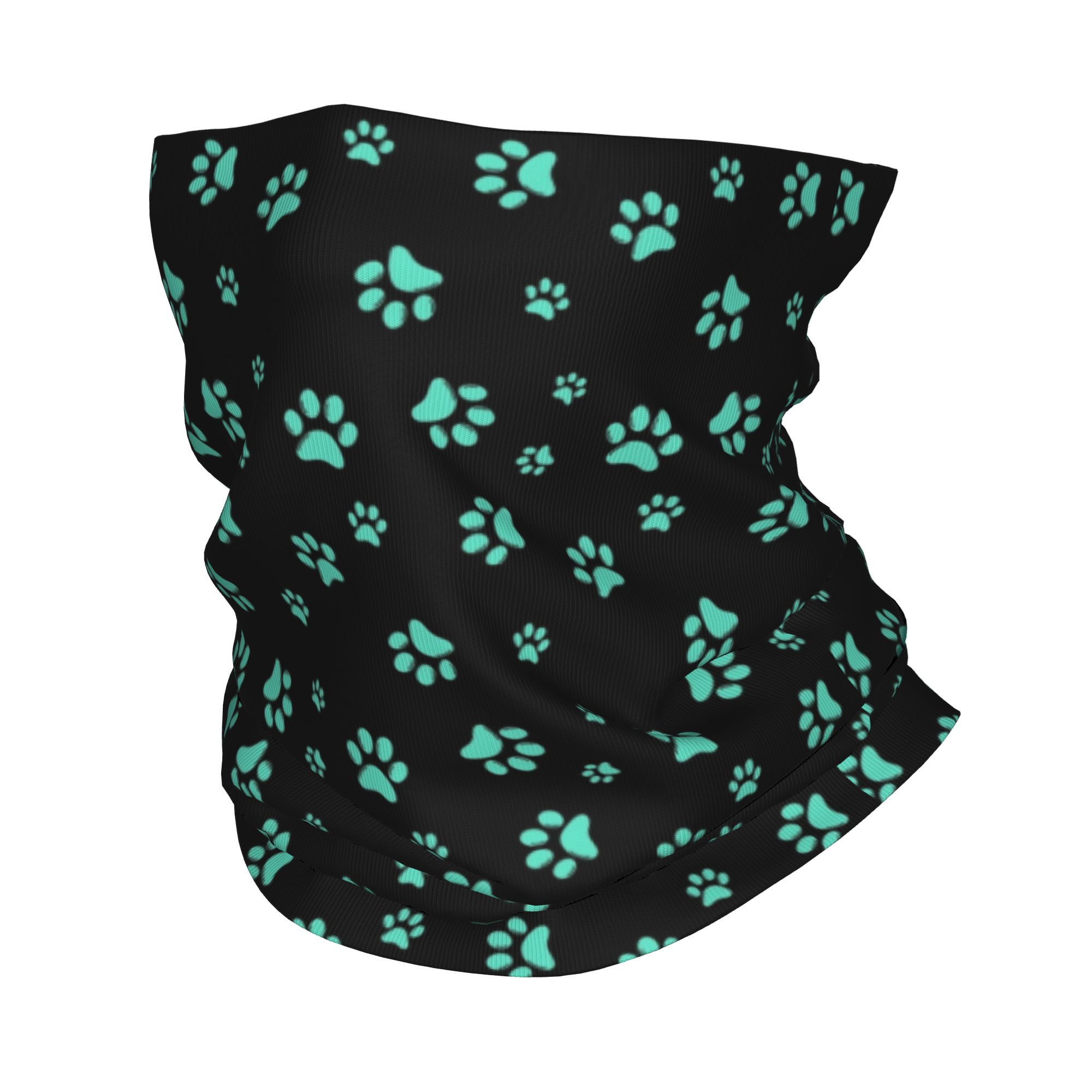 Custom Aqua Dog Paw Print Patt - đánh giá và giá Dog Bandana Scarf