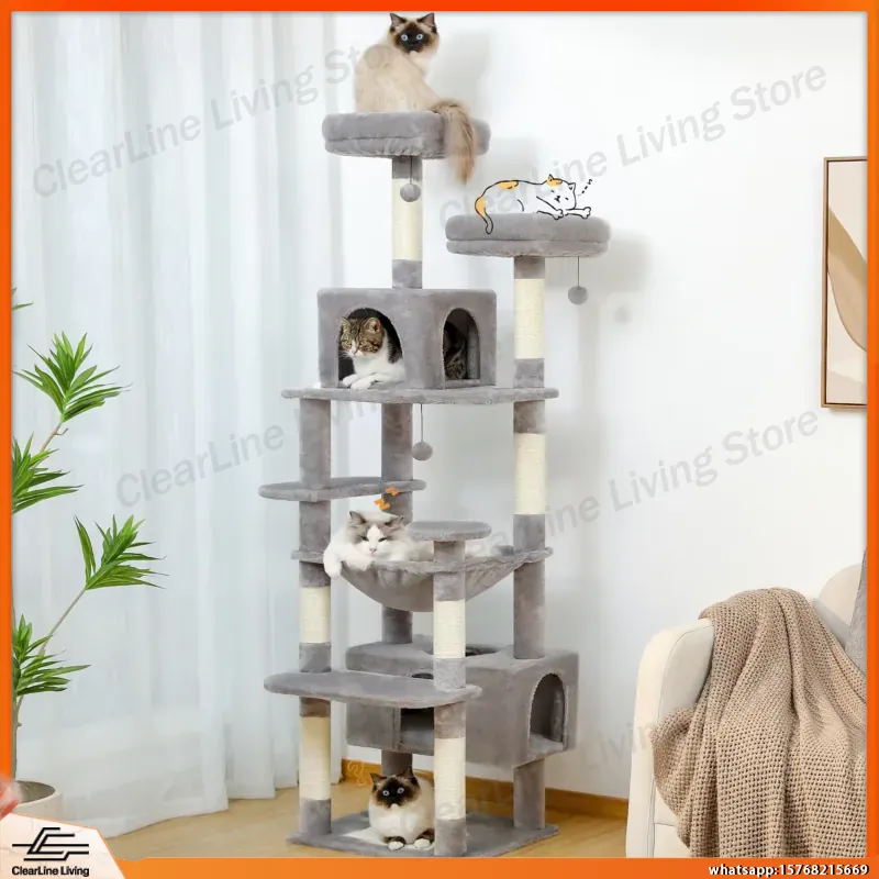 Large Cat Tree Tower for Indoo - đánh giá và giá Cat Scratching Post